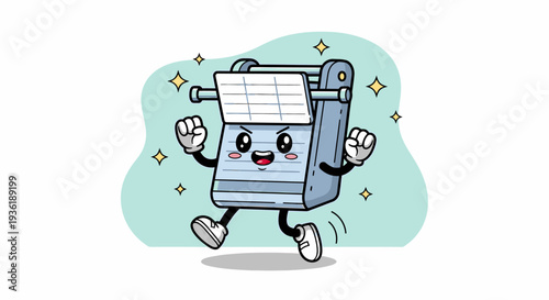 Cheerful Cartoon Battery Mascot with Energetic Pose.