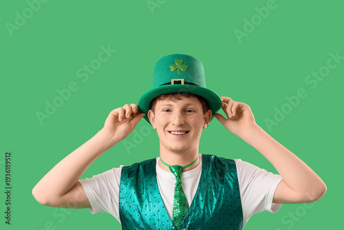 Redhead young man in leprec...