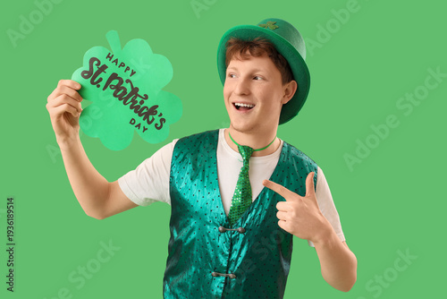 Redhead young man in leprec...