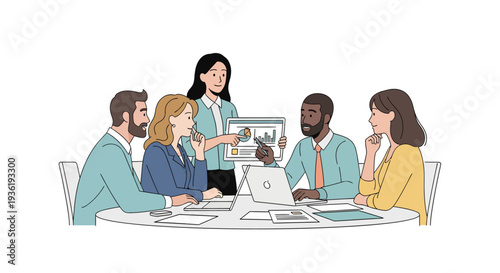 Diverse Group of Professionals in Meeting.