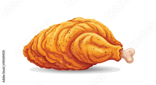 Crispy Fried Chicken Leg - Delicious Golden Brown Fast Food