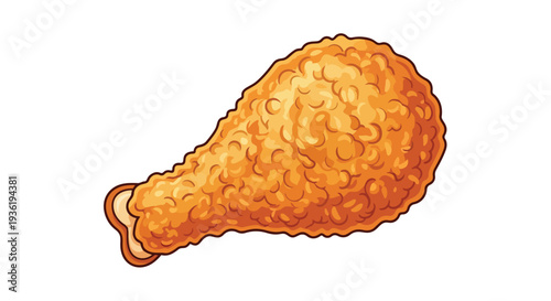 Crispy Fried Chicken Drumstick - Delicious Golden Brown Fast Food Meal