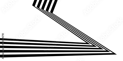 Abstract perspective line wave stripes with 3d dimensional effect.vector illustration