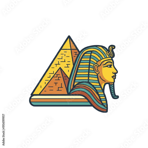 Ancient egyptian pharaoh and ...