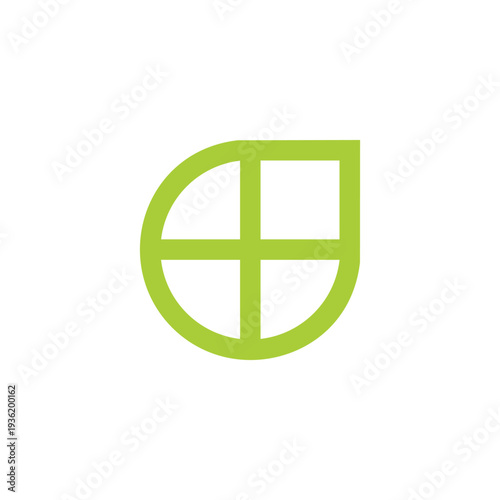 plus medical abstract geometric leaf logo vector