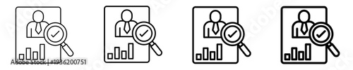 Performance Review  Icon Set Different Style Collection