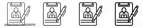 Self-Assessment  Icon Set Different Style Collection