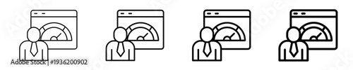 Performance Dashboard  Icon Set Different Style Collection