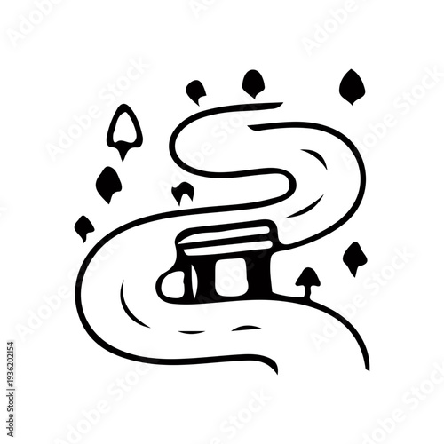 Winding Road Trip Icon