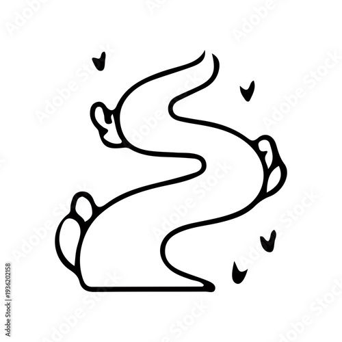 Wallpaper Mural Winding River Doodle Icon Torontodigital.ca