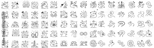 Hand Drawn Maze Icon Set