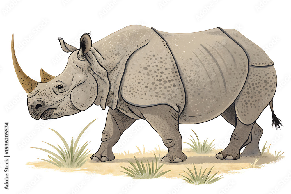 Fototapeta premium One-Horned Rhino