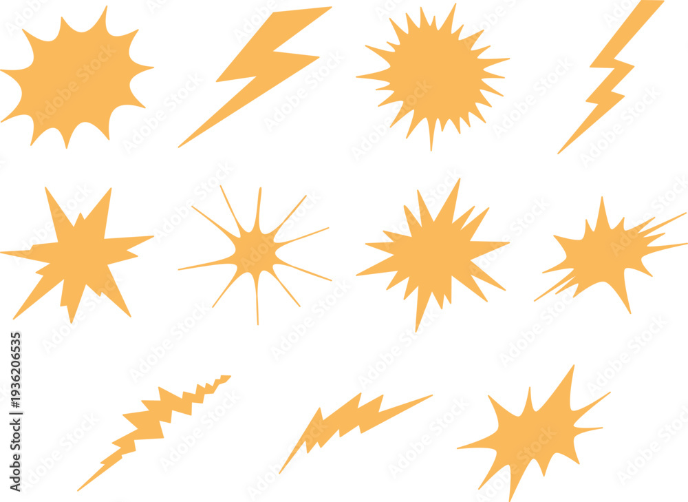 Obraz premium Comic Burst Blast Effect Shapes