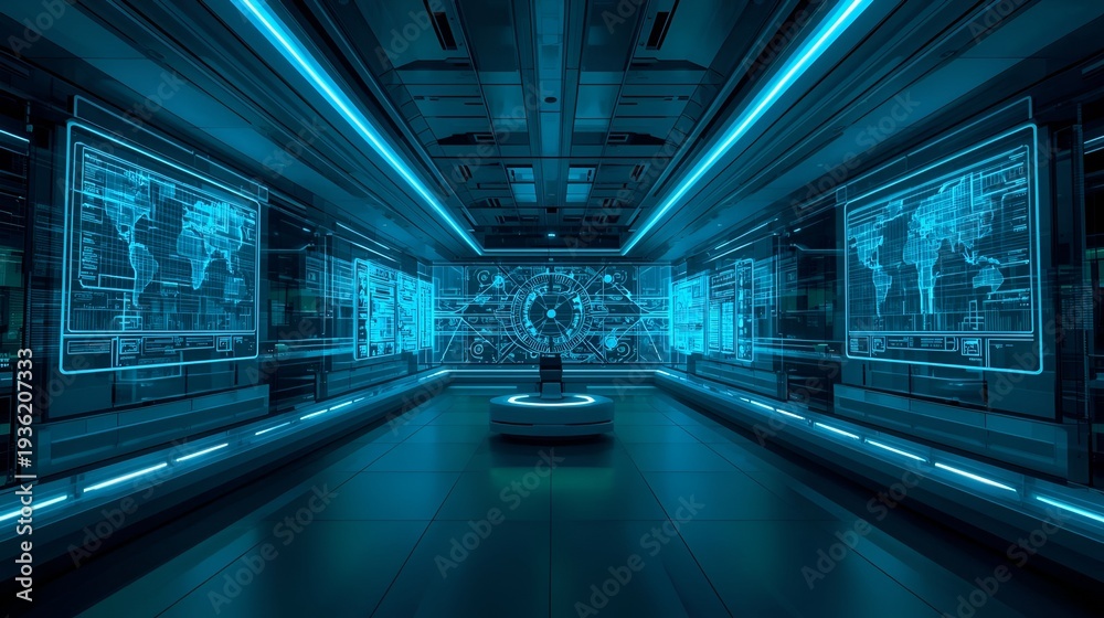 Obraz premium Cyber Security Control Room