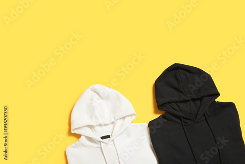 Black and white hoodies on ...