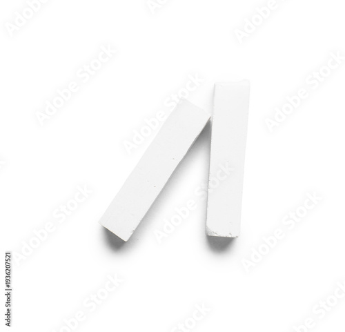 Chalks isolated on white ba...
