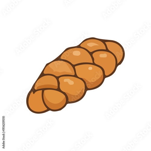 Braided Challah Bread Icon
