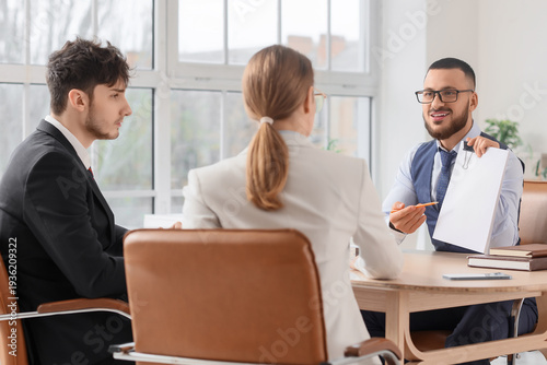Male business mediator work...