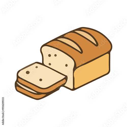 Sliced Loaf of Bread Icon