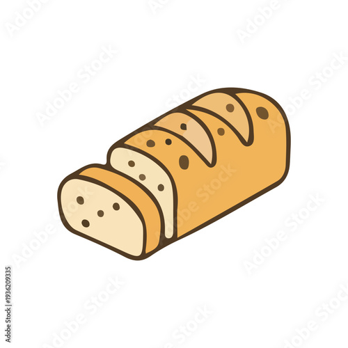 Sliced Loaf of Bread Icon