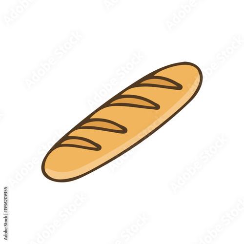 Cartoon Baguette Icon