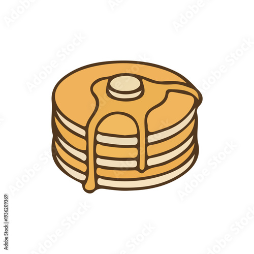 Stack of Pancakes with Syrup Icon
