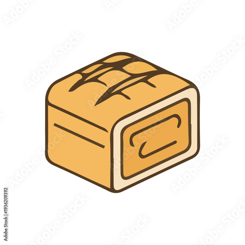 Isometric Bread Loaf Icon