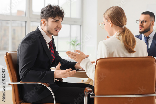 Male business mediator work...