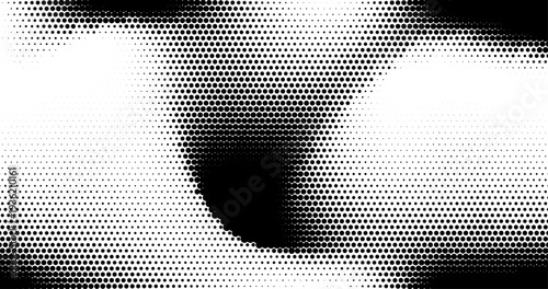 Abstract Wavy Halftone Distortion Vector
