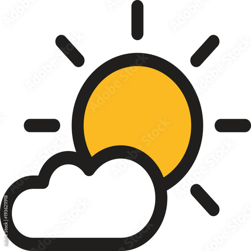 weather web icons in line style weather clouds
