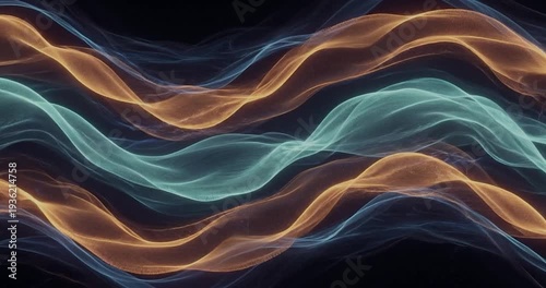 Abstract Wavy Lines with Vibrant Colors.