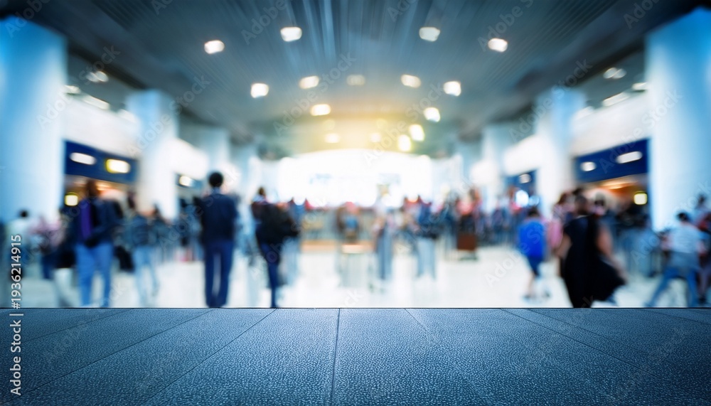Fototapeta premium defocus blurred entering at convention hall background