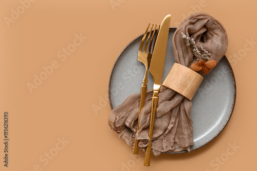 Beautiful table setting wit...