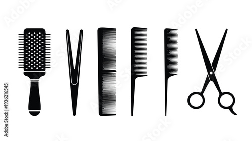 set of professional hair accessories