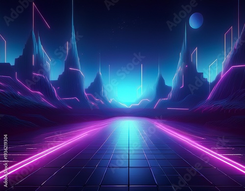 abstract background scene for advertising technology showcase banner game sport business metaverse and others sci fi generative ai