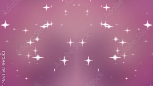 Sparkling stars on a pink background create a magical and festive atmosphere