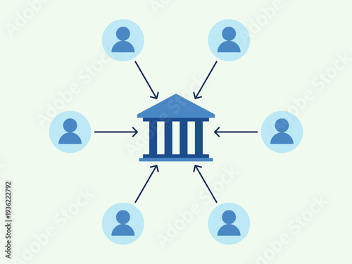 Centralized finance icon. Cryptocurrency icon design. Flat vector icon style.