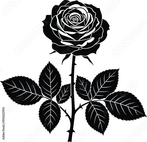 Powerful Muscular Bodybuilder Silhouette Vector Illustration Posing to Show Bicep and Abdominal Muscles for Gym Branding Fitness Training Mascot and Weightlifting Competition Graphic Design