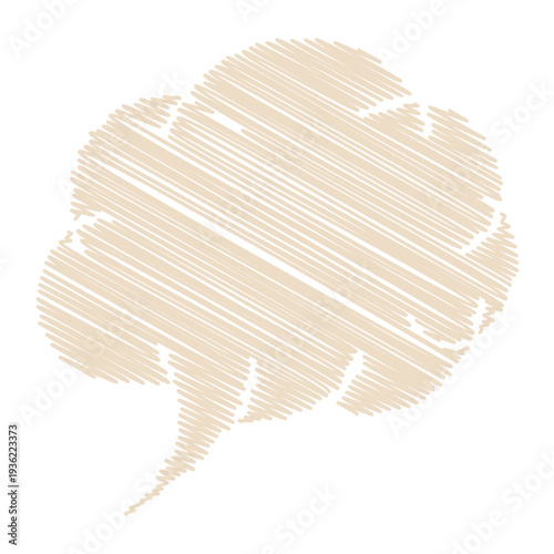 Scribble cloud speech bubble