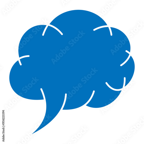 Blue cloud speech icon