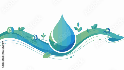 Water Conservation Illustration