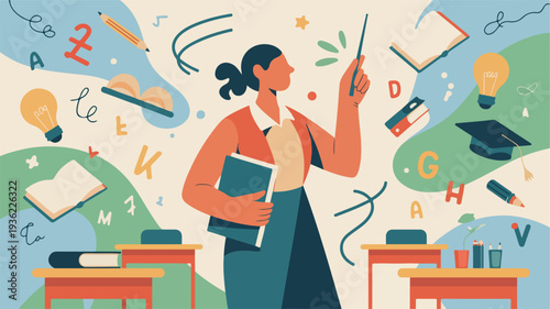 Teacher in a Creative Classroom