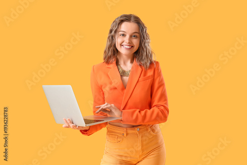 Fashionable young woman in ...