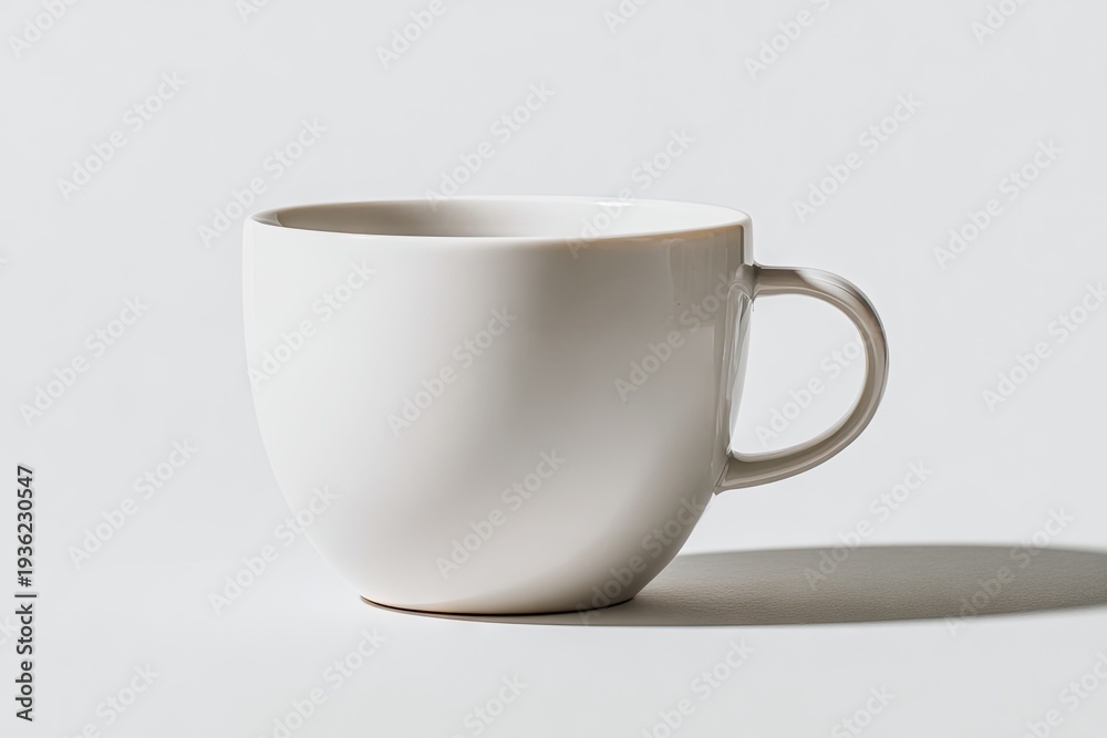 Fototapeta premium Empty white mug on plain background (1)