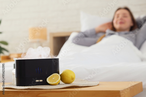 Air humidifier with lemons ...