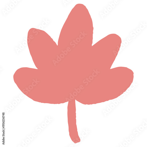 秋の枯れ葉のイラスト 11月の園だよりに使いやすいシンプル手描き素材シリーズ