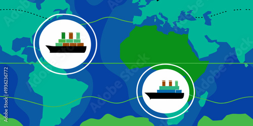 World map illustrating maritime sanctions zones with highlighted tanker ships, showcasing shipping routes and geographical regions across the oceans