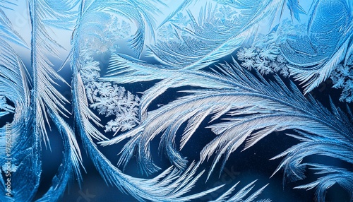 frosty ice texture on window freezing cold ice macro closeup background