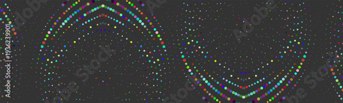 halftone gradient frame. Round pop art glitter border backdrop. dotted pattern background. confetti wallpaper for banner, poster, flyer, party decor, presentation. Vector iluslator desgn eps10