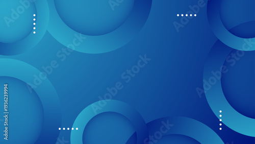 Calm cyan and light blue background featuring overlapping circles and professional layout
